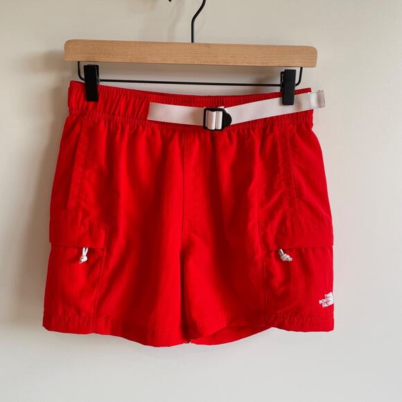 The North Face Mens Swim Shorts Size S Red Lined Pockets Outdoor Cargo Utility - Picture 1 of 8